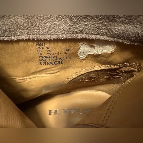 Coach Pauline Tan Suede Leather Boots - Picture 12 of 12